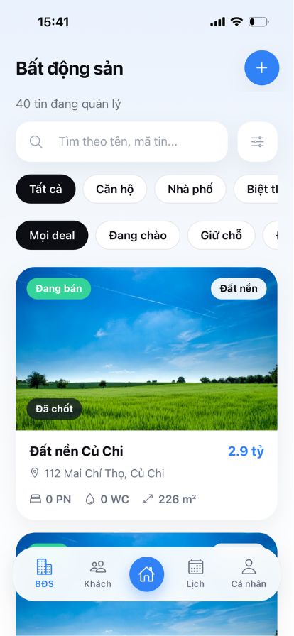 Danh sách tin BĐS